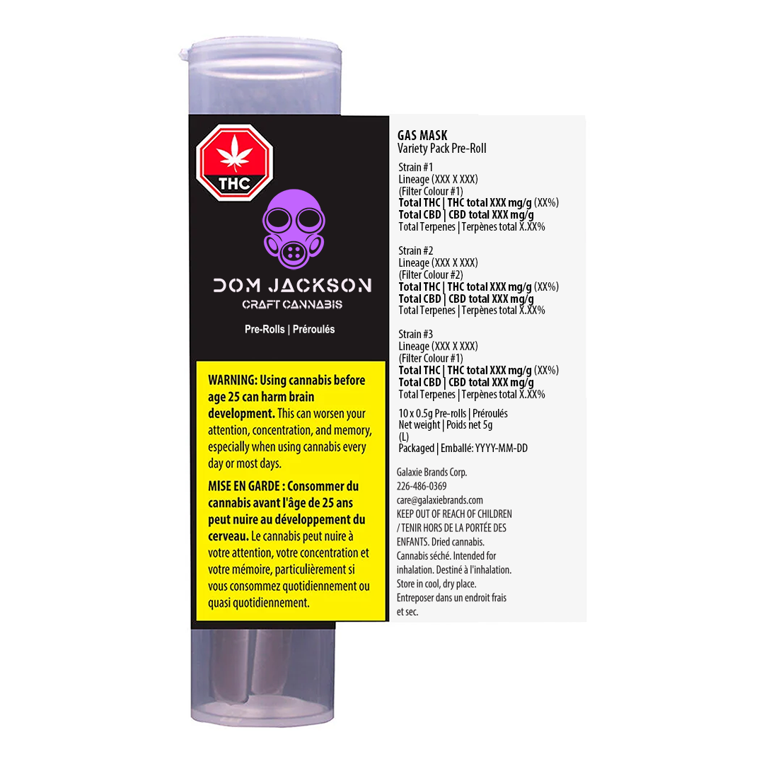 Gas Mask Variety Pack 10 x 0.5 g package